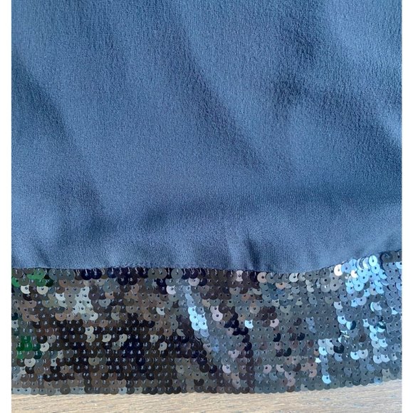 JB by Julie Brown Silk and Sequin Black One Shoulder Cape Dress Size 0 - Picture 11 of 15